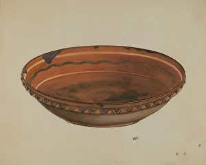 Pennsylvanian Prints: Economy Pie Plate, c. 1937. Creator: Edward White