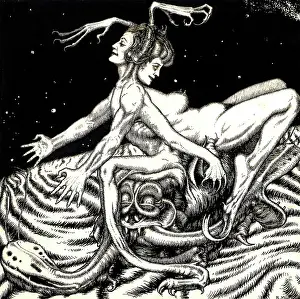 Ecstasy Prints: Ecstasy, 1907. Creator: Vasyl Masyutin.
Ecstasy, 1907. Creator: Vasyl Masyutin