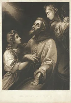 Ecstasy Prints: Ecstasy of Saint Francis, 1809. Creator: William Say