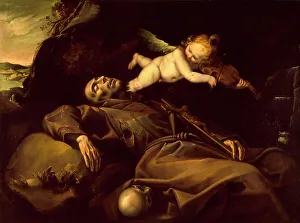 Ecstasy Prints: The Ecstasy of Saint Francis, c1615. Creator: Pier Francesco Mazzucchelli