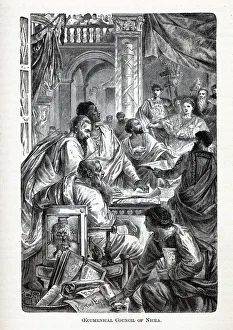 Ecumenical Council of Nicea, 1882. Artist: Anonymous