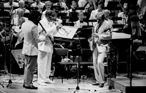 Eddie Daniels, Clark Terry and John Dankworth, Barbican, London, 1986. Artist: Brian O Connor
