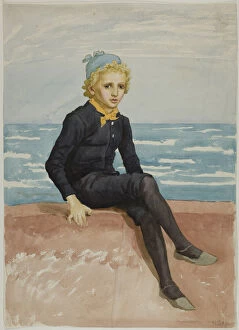 Blonde Collection: Eddie at the Seashore, n.d. Creator: Catherine Greenaway