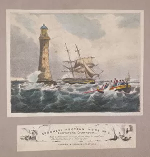 Eddystone Lighthouse Gallery: Eddystone Lighthouse, Plymouth, Devon, c1837