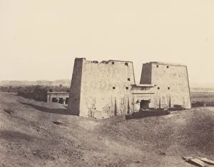 Felix Teynard Prints: Edfou (Apollonopolis Magna), Vue Generale du Temple, 1851-52, printed 1853-54