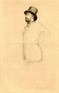 Edgar Degas au chapeau. Creator: Desboutin, Marcellin Gilbert (1823-1902)