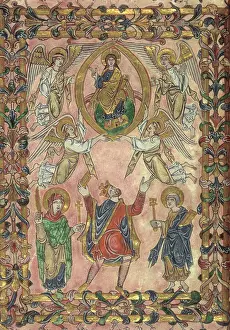Charter Prints: Edgar offers charter to Christ, 966. Creator: Unknown