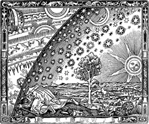 The edge of the firmament (Flammarion engraving) From L atmosphere. Meteorologie populaire by Camill Artist: Anonymous