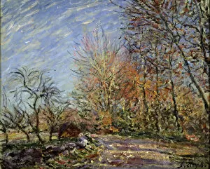 Arthur Sisley Gallery: At the edge of the forest in Fontainebleau, 1885. Artist: Alfred Sisley