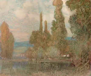 Alfred Edward Prints: By the Edge of the Lake, c19th century, (1911). Artist: Alfred Edward East