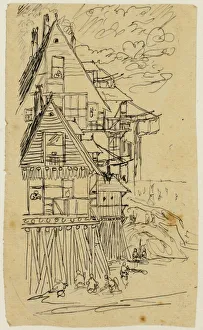 Bresdin Rodolphe Prints: The Edge of the Shore, n. d. Creator: Rodolphe Bresdin