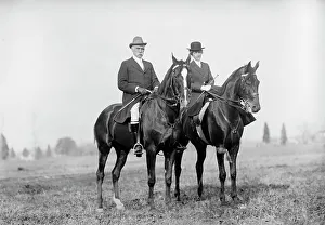 Edgewood Hunt - Colonel Thompson; Mrs. W.S. Bowen, 1912. Creator: Harris & Ewing. Edgewood Hunt - Colonel Thompson; Mrs. W.S. Bowen, 1912. Creator: Harris & Ewing
