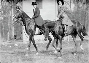Edgewood Hunt - Miss Bennett; Miss Blackwood, 1912. Creator: Harris & Ewing. Edgewood Hunt - Miss Bennett; Miss Blackwood, 1912. Creator: Harris & Ewing