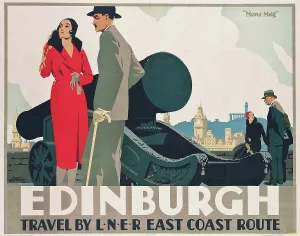 Railroad Prints: Edinburgh. Travel by L.N.E.R, 1935. Creator: Newbould, Frank (1887-1951)
