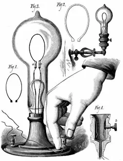 Carbon Gallery: Edisons carbon filament lamp, 1880