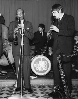 Alan Prints: Edmond Hall, Andy Cooper, Billy Law and Alan Elsdon Band, 1966. Creator: Brian Foskett