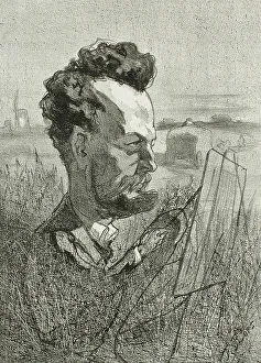 Uylenspiegel Prints: Edmond Schampheleer, 1857. Creator: Félicien Rops