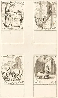 Anglo Saxon Prints: Edmund, King of England, Martyr; Presentation of the Virgin; St. Columba; St. Cecil