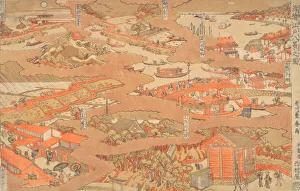 Toyoharu Prints: Edo Hakkei no Zu, ca. 1780. Creator: Utagawa Toyoharu