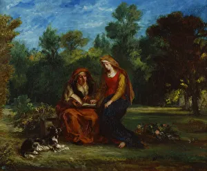 The Education of the Virgin, 1852. Artist: Delacroix, Eugene (1798-1863) The Education of the Virgin, 1852. Artist: Delacroix, Eugene (1798-1863)