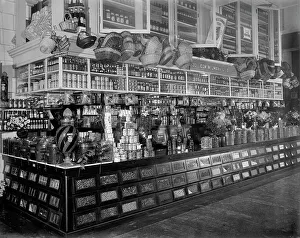 Grocers Prints: Edw. Neumann, Broadway Market, Detroit, Mich. between 1905 and 1915. Creator: Unknown