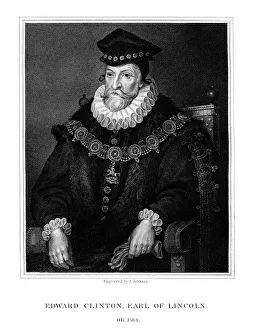 Jenkins Prints: Edward Clinton, 1st Earl of Lincoln, English admiral, (1824). Artist: J Jenkins