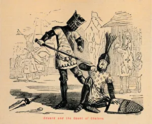 Edward Plantagenet Prints: Edward and the Count of Chalons, c1860, (c1680). Artist: John Leech