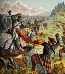Edward I Attacks Scotland, (c1850)
