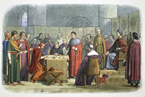 James William Edmund Gallery: Edward I of England acknowledged as suzerain of Scotland, 1290 (1864)