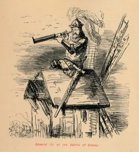 Edward III at the Battle of Cressy, c1860, (c1860). Artist: John Leech Edward III at the Battle of Cressy, c1860, (c1860). Artist: John Leech