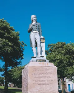 Vaccine Prints: Edward Jenner (1749-1823), English scientist who discovered the smallpox vaccine