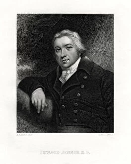 Images Dated 14th February 2006: Edward Jenner, English country doctor, 19th century. Artist: E Scriven