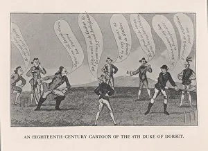 Pf Warner Prints: Edward Sackville (1591-1652), 4th Duke of Dorset, playing cricket, 18th century (1912)