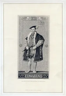Jl Williams Prints: Edward VI, King of England. Artist: T Brown