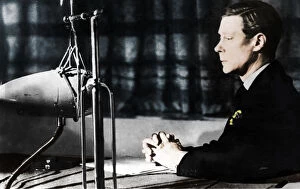 Deciding Gallery: Edward VIII giving his abdication broadcast to the nation and the Empire, 11th December 1936