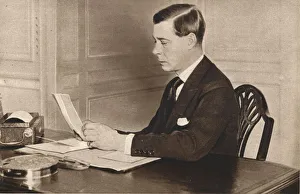 Edward VIII working in his office at St. Jamess Palace, London, 1936