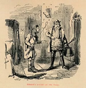 The Comic History Of England Gallery: Edwards arrival at the Tower, c1860, (c1860). Artist: John Leech