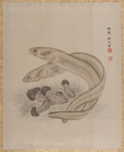 Album Leaf Gallery: Eels, ca. 1890-92. Creator: Seki Shuko