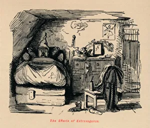 The Comic History Of England Gallery: The Effects of Extravagance, c1860, (c1860). Artist: John Leech