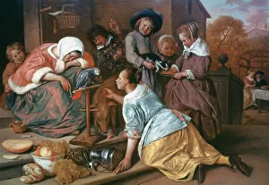 Steen Gallery: The Effects of Intemperance, 1663-1665. Artist: Jan Steen
