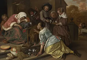 Steen Gallery: The Effects of Intemperance, ca 1665. Artist: Steen, Jan Havicksz (1626-1679)