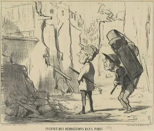 Un effet des démolitions dans Paris, 19th century. Creator: Honore Daumier