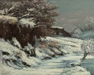 Winter Scene Gallery: Effet de neige, 1867-1868. Creator: Courbet, Gustave (1819-1877)