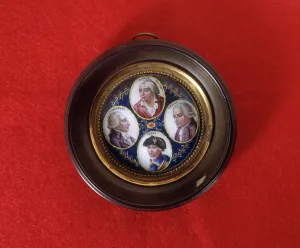 Decorative Art Prints: Effigy medallion of Le Peletier, Marat, Chalier and Bara, 1793. Creator: Unknown