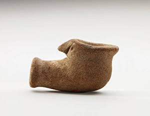 Indiana Prints: Effigy pipe bowl in the shape of a bird's head
