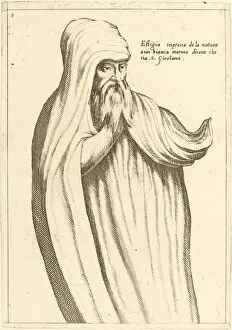 Saint Jerome Collection: Effigy of St. Jerome, 1619. Creator: Jacques Callot