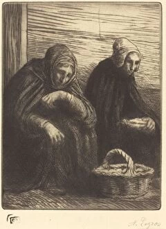 Egg-sellers, 2nd plate (Les marchandes d'oeufs). Creator: Alphonse Legros