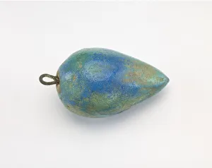 Glazed Clay Prints: Egg-shaped ornament, Late Period, 404-399 BCE. Creator: Unknown