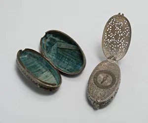 Egg Shaped Prints: Egg-Type Watch, Augsburg, c. 1740. Creator: Nicklaus Rugend