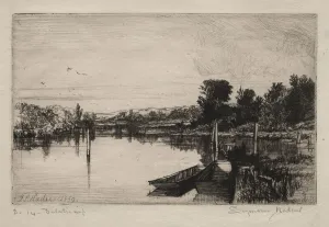 1818 1910 Prints: Egham, 1859. Creator: Francis Seymour Haden (British, 1818-1910)